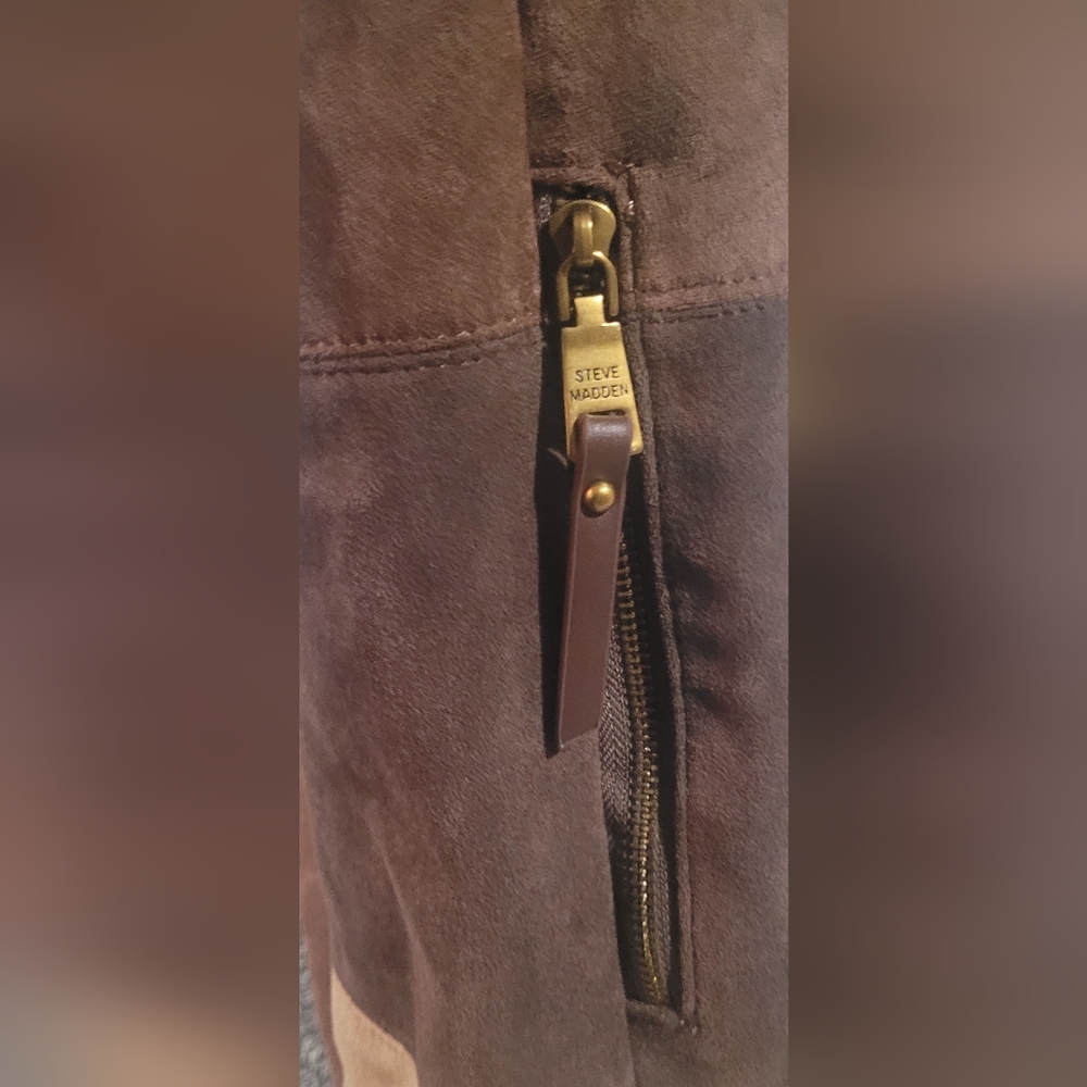 Nwot Steve Madden Suede Texture Patchwork Hobo Ba… - image 4